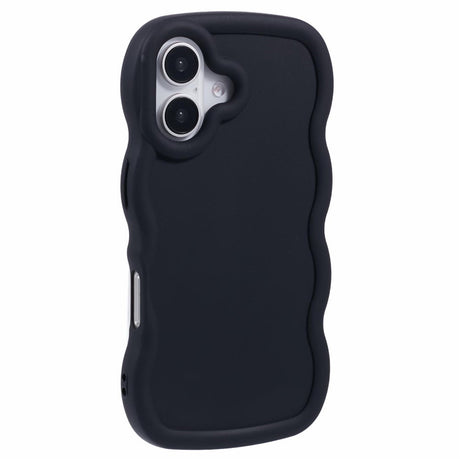 EIDERWOOD iPhone 17 Fleksibelt Plastik Wavy Cover - Sort