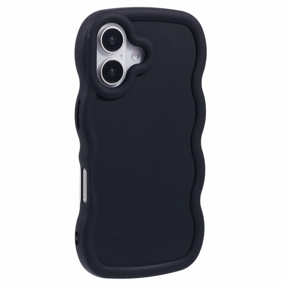 EIDERWOOD iPhone 17 Fleksibelt Plastik Wavy Cover - Sort