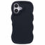EIDERWOOD iPhone 17 Fleksibelt Plastik Wavy Cover - Sort