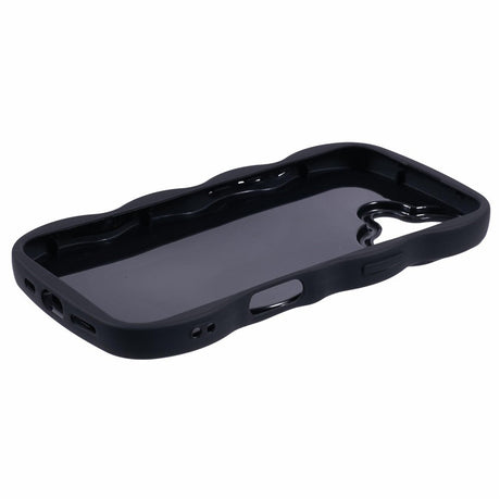 EIDERWOOD iPhone 17 Fleksibelt Plastik Wavy Cover - Sort