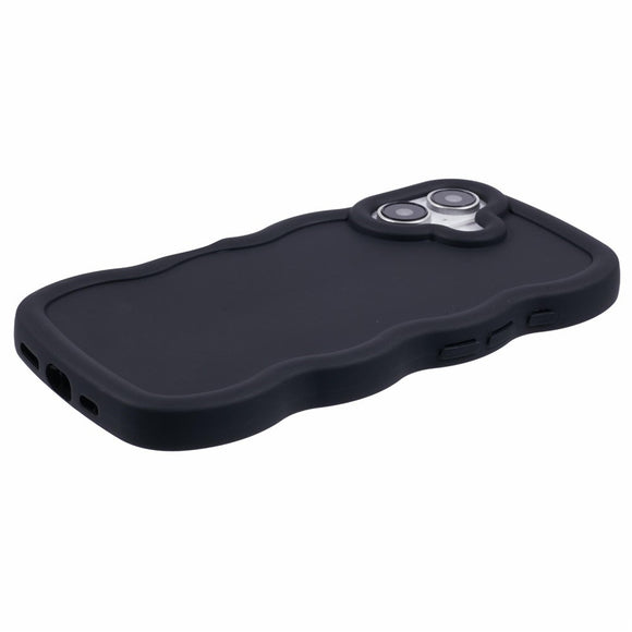 EIDERWOOD iPhone 17 Fleksibelt Plastik Wavy Cover - Sort