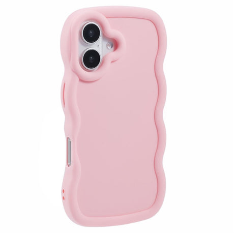 EIDERWOOD iPhone 17 Fleksibelt Plastik Wavy Cover - Lyserød