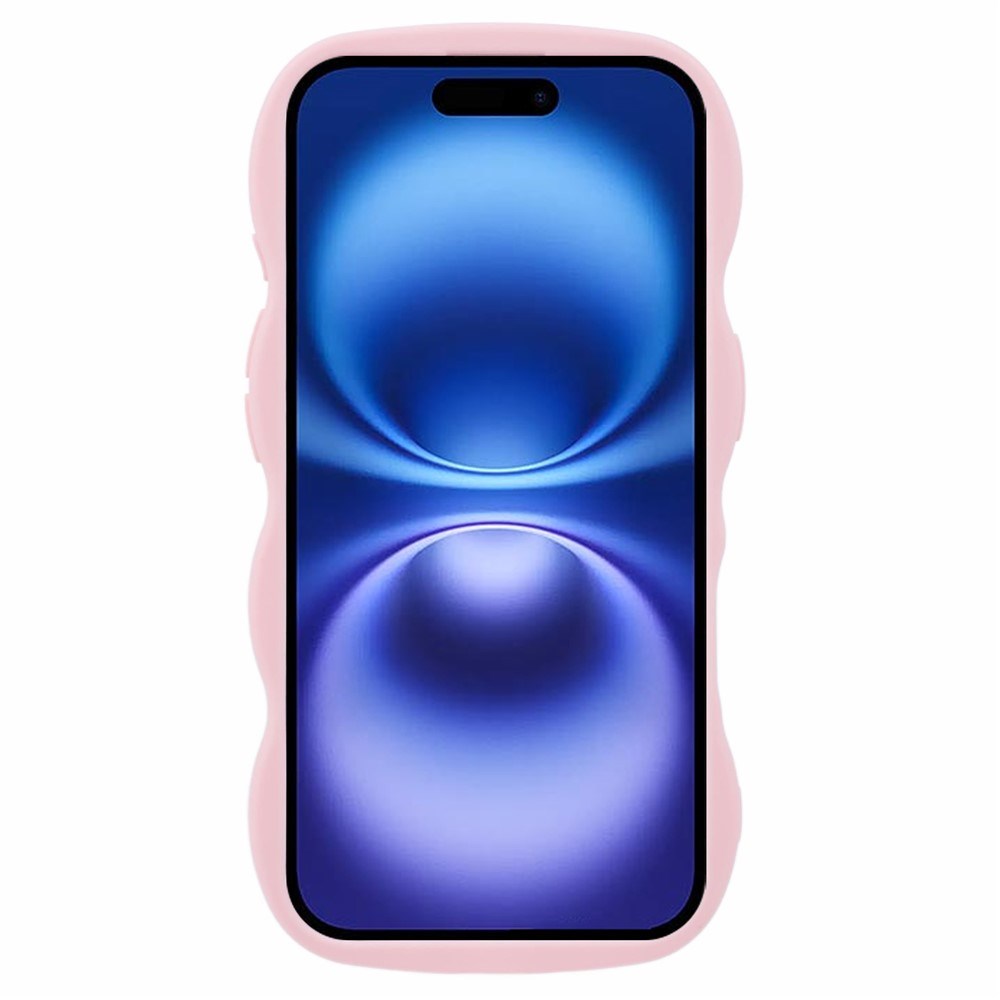 EIDERWOOD iPhone 17 Fleksibelt Plastik Wavy Cover - Lyserød