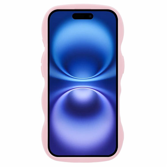 EIDERWOOD iPhone 17 Fleksibelt Plastik Wavy Cover - Lyserød