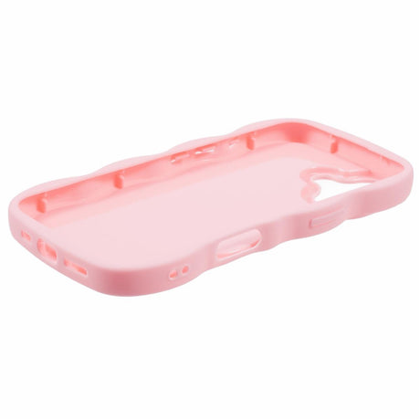 EIDERWOOD iPhone 17 Fleksibelt Plastik Wavy Cover - Lyserød
