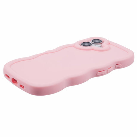 EIDERWOOD iPhone 17 Fleksibelt Plastik Wavy Cover - Lyserød