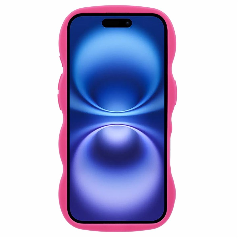EIDERWOOD iPhone 17 Fleksibelt Plastik Wavy Cover - Pink