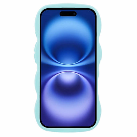 EIDERWOOD iPhone 17 Fleksibelt Plastik Wavy Cover - Blå