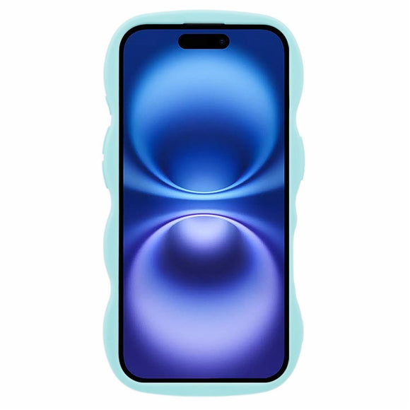 EIDERWOOD iPhone 17 Fleksibelt Plastik Wavy Cover - Blå