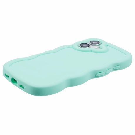 EIDERWOOD iPhone 17 Fleksibelt Plastik Wavy Cover - Blå