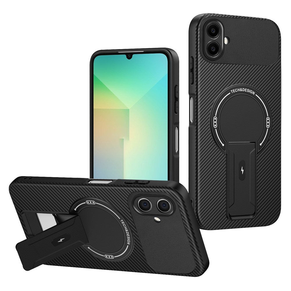 Samsung Galaxy A07 EIDERWOOD Hybrid Cover m. Ståfunktion - MagSafe Kompatibel - Sort