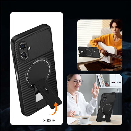Samsung Galaxy A07 EIDERWOOD Hybrid Cover m. Ståfunktion - MagSafe Kompatibel - Blå