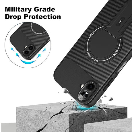 Samsung Galaxy A07 EIDERWOOD Hybrid Cover m. Ståfunktion - MagSafe Kompatibel - Blå