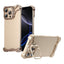 iPhone 16 Pro Todelt Metal Bumper Cover m. Ståfunktion & Linsebeskytter - Guld