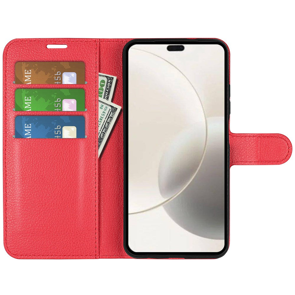 EIDERWOOD Honor 400 Smart Kunstlæder Flip Cover m. Kortholder & Ståfunktion - Rød