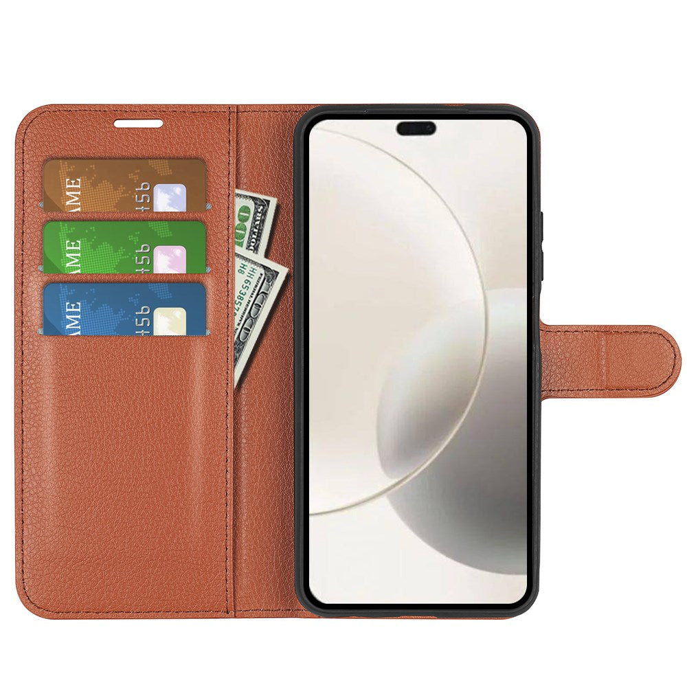 EIDERWOOD Honor 400 Smart Kunstlæder Flip Cover m. Kortholder & Ståfunktion - Brun