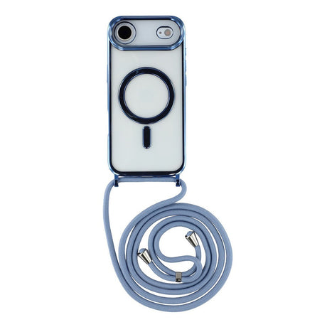 EIDERWOOD iPhone Air Fleksibelt Plastik Cover m. Justerbar Strop - MagSafe Kompatibel - Gennemsigtig / Blå