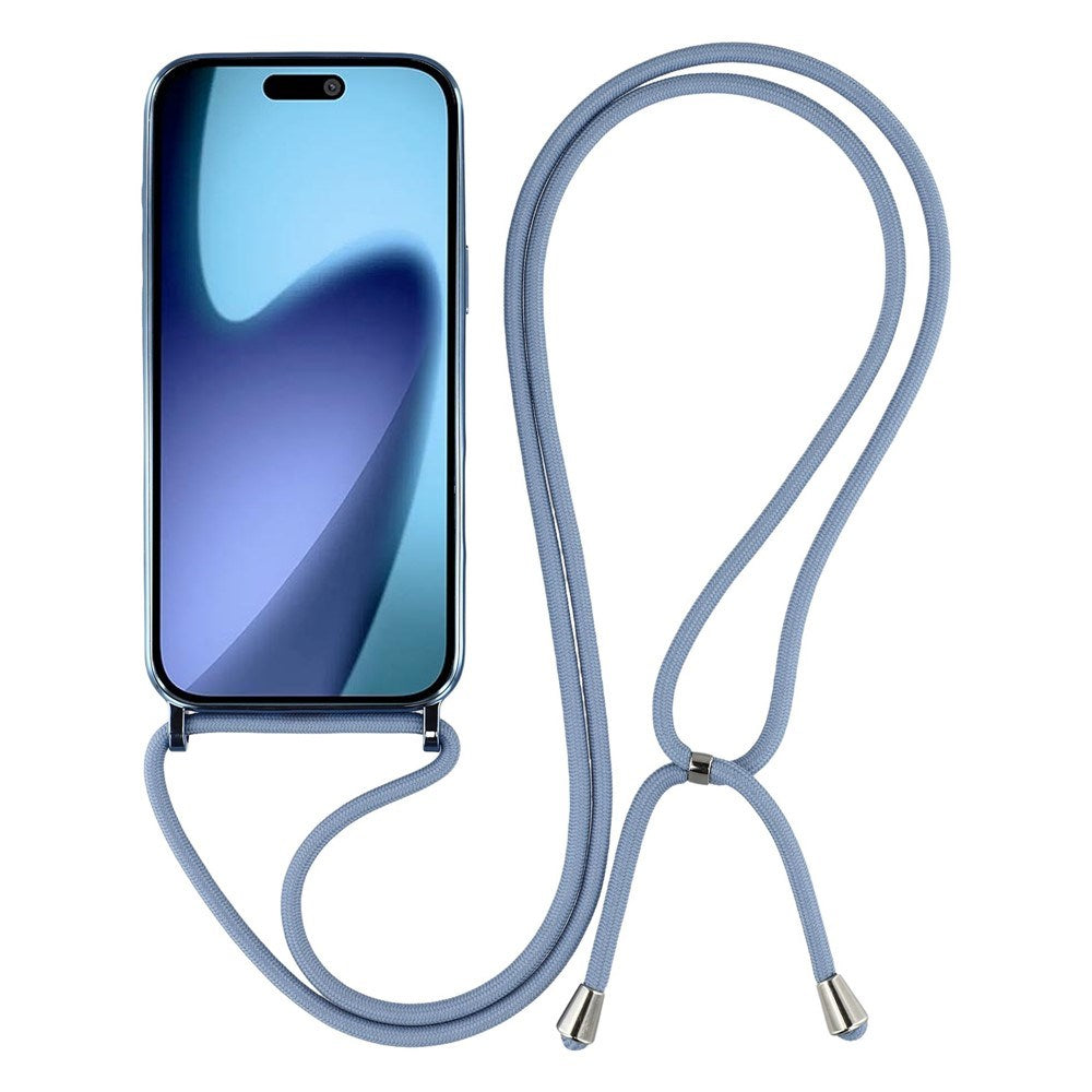 EIDERWOOD iPhone Air Fleksibelt Plastik Cover m. Justerbar Strop - MagSafe Kompatibel - Gennemsigtig / Blå