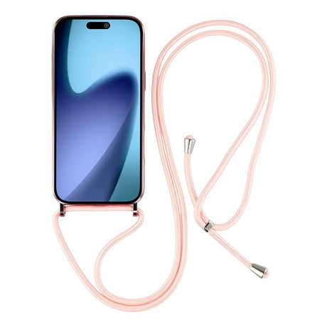EIDERWOOD iPhone Air Fleksibelt Plastik Cover m. Justerbar Strop - MagSafe Kompatibel - Gennemsigtig / Lyserød