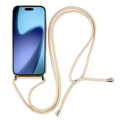 EIDERWOOD iPhone Air Fleksibelt Plastik Cover m. Justerbar Strop - MagSafe Kompatibel - Gennemsigtig / Guld
