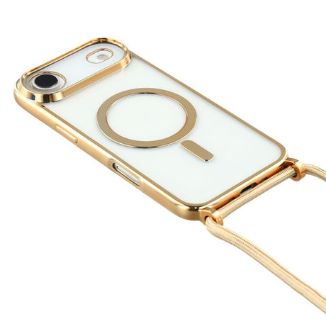 EIDERWOOD iPhone Air Fleksibelt Plastik Cover m. Justerbar Strop - MagSafe Kompatibel - Gennemsigtig / Guld
