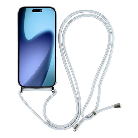 EIDERWOOD iPhone Air Fleksibelt Plastik Cover m. Justerbar Strop - MagSafe Kompatibel - Gennemsigtig / Sølv