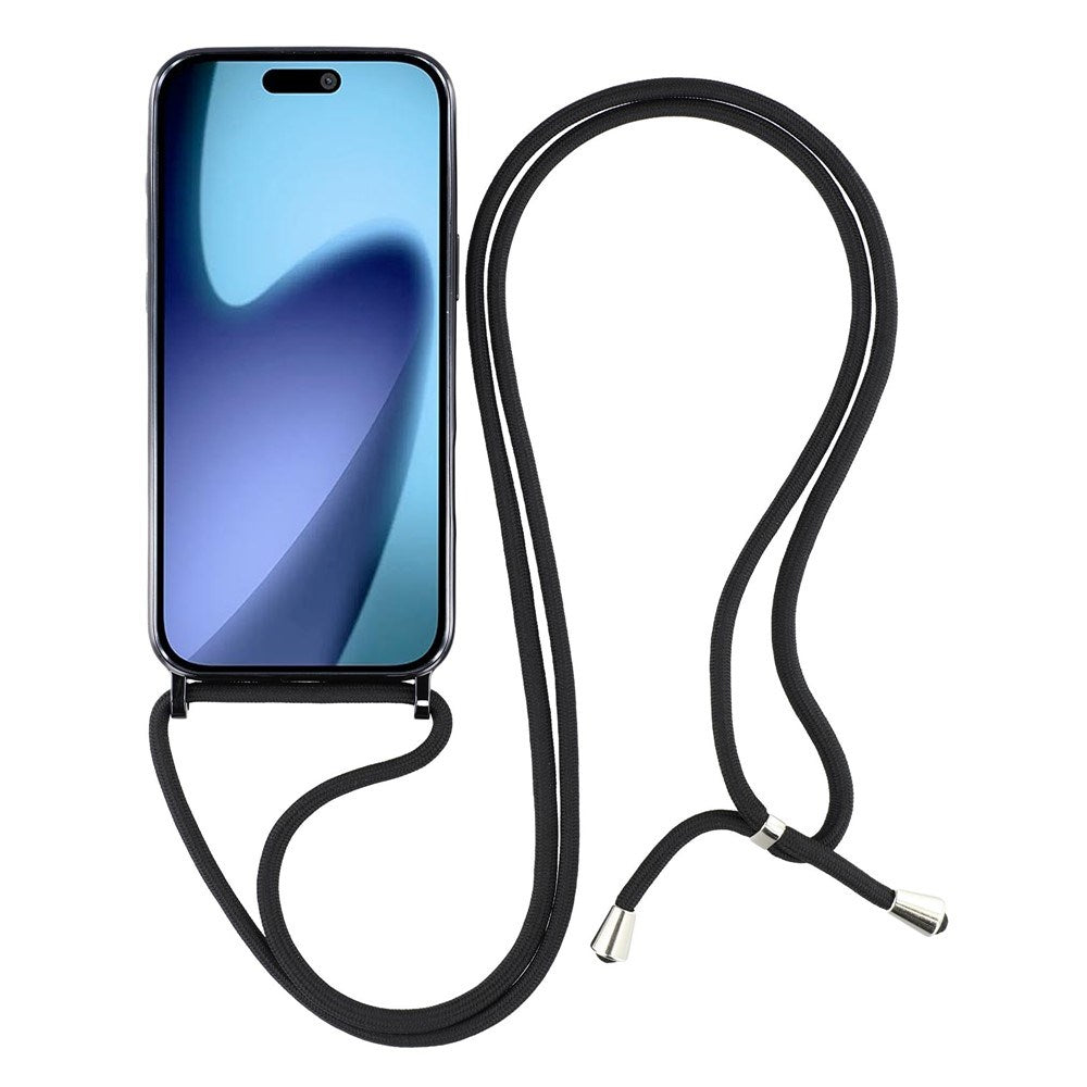 EIDERWOOD iPhone Air Fleksibelt Plastik Cover m. Justerbar Strop - MagSafe Kompatibel - Gennemsigtig / Sort