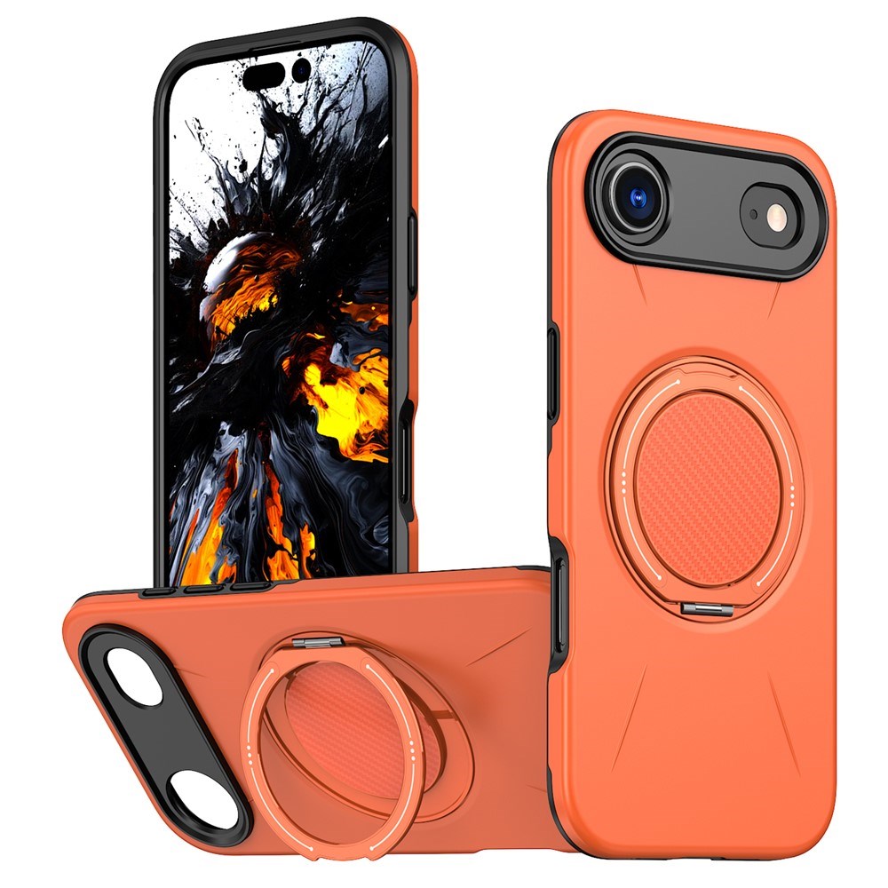 EIDERWOOD iPhone Air Cover m. Roterende Kickstand - Orange