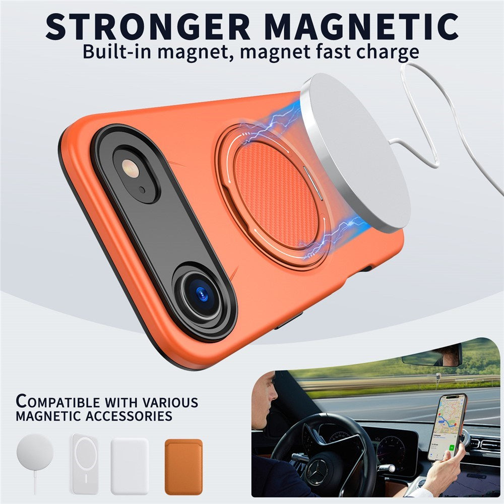 EIDERWOOD iPhone Air Cover m. Roterende Kickstand - Orange