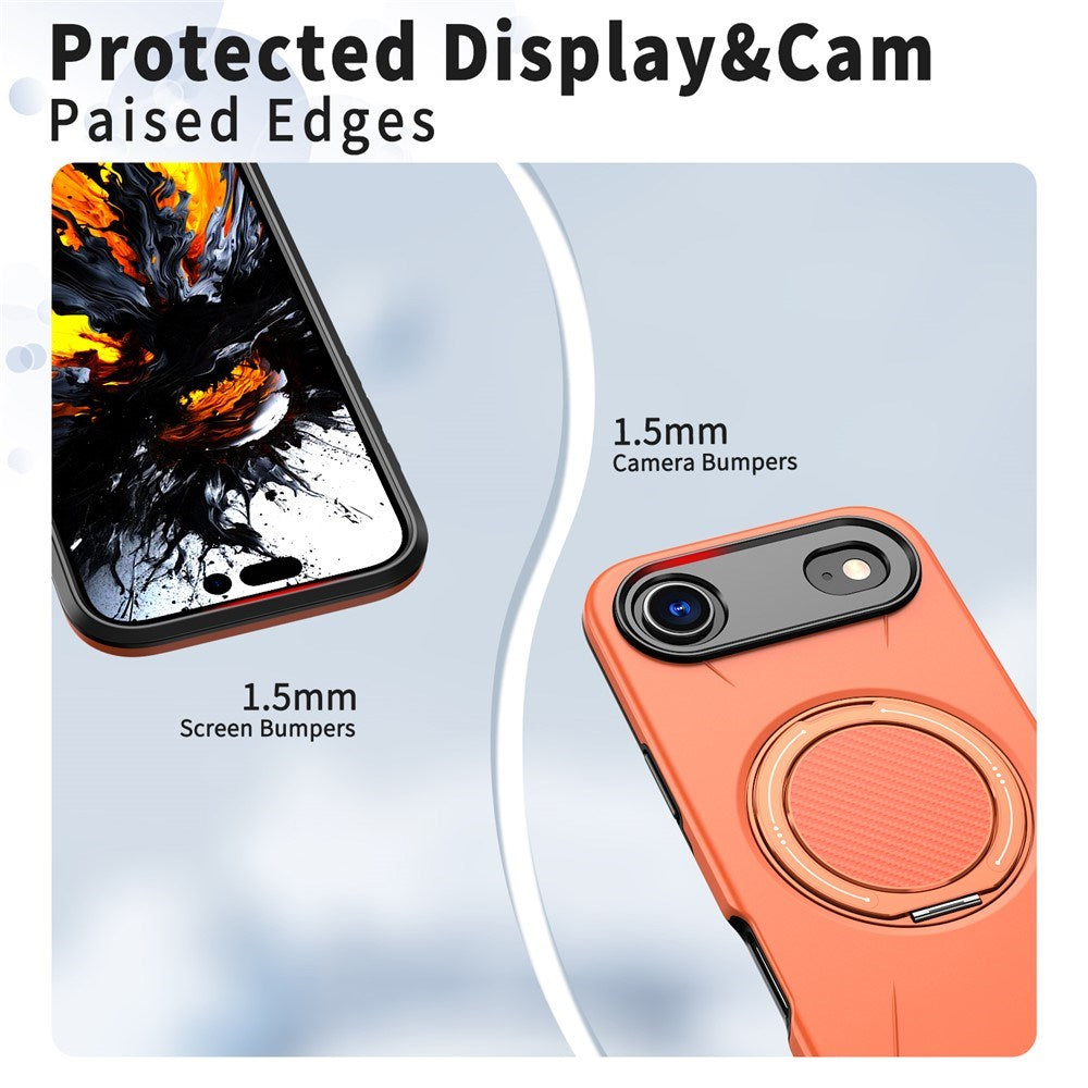 EIDERWOOD iPhone Air Cover m. Roterende Kickstand - Orange