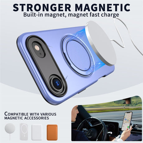 EIDERWOOD iPhone Air Cover m. Roterende Kickstand - Lilla
