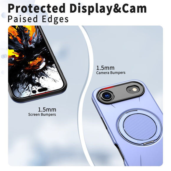 EIDERWOOD iPhone Air Cover m. Roterende Kickstand - Lilla