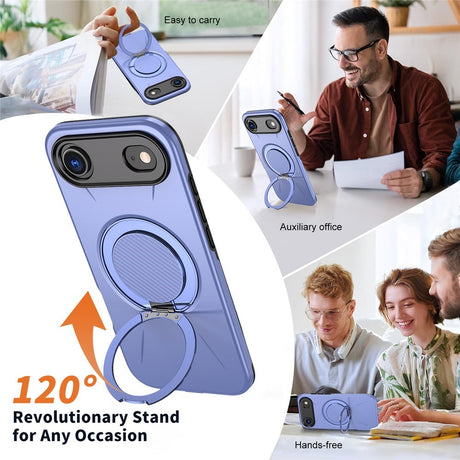EIDERWOOD iPhone Air Cover m. Roterende Kickstand - Lilla
