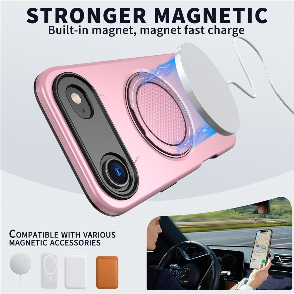 EIDERWOOD iPhone Air Cover m. Roterende Kickstand - Lyserød