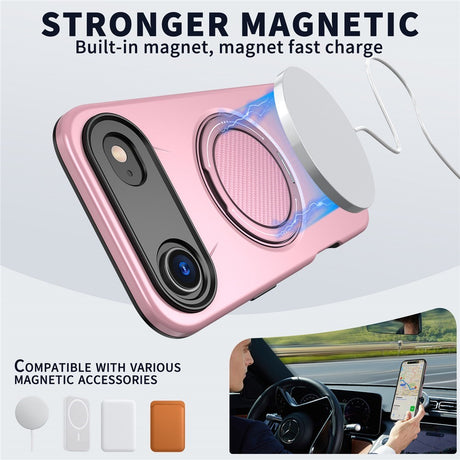 EIDERWOOD iPhone Air Cover m. Roterende Kickstand - Lyserød