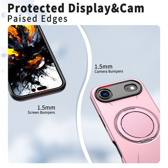 EIDERWOOD iPhone Air Cover m. Roterende Kickstand - Lyserød