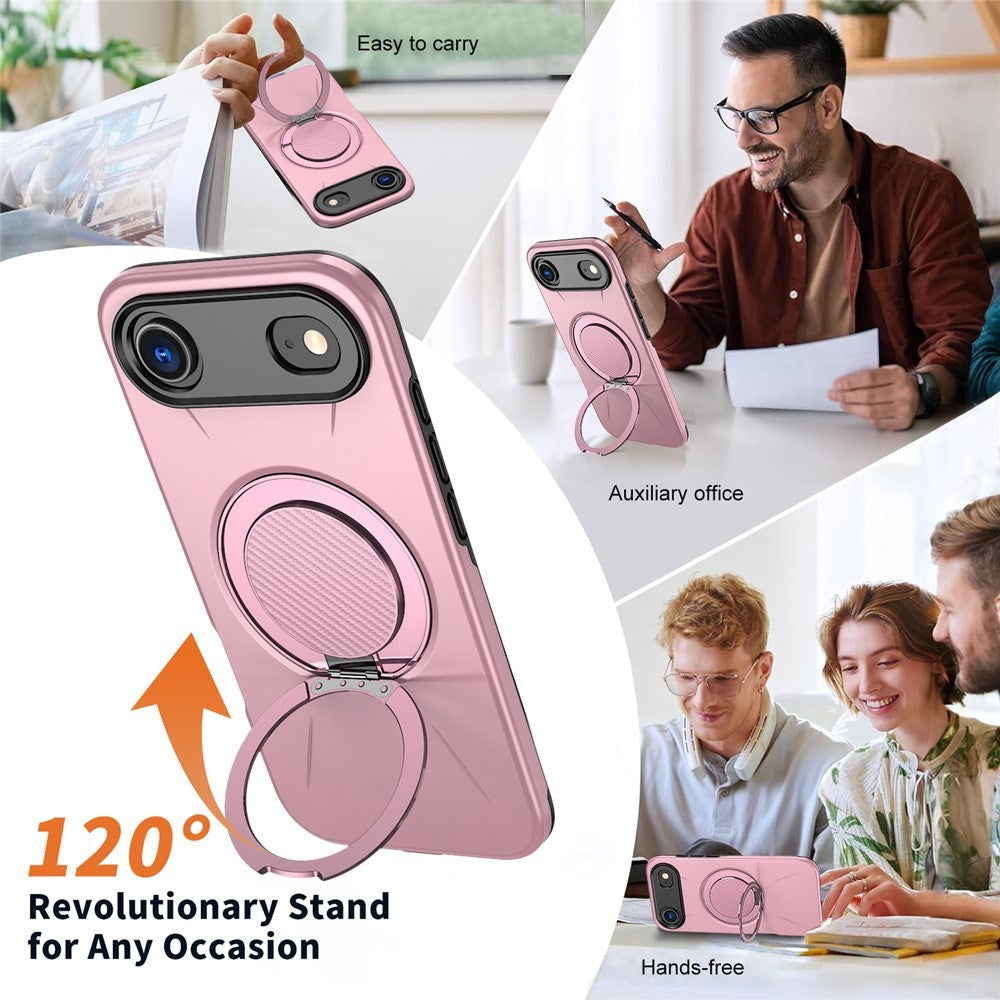 EIDERWOOD iPhone Air Cover m. Roterende Kickstand - Lyserød