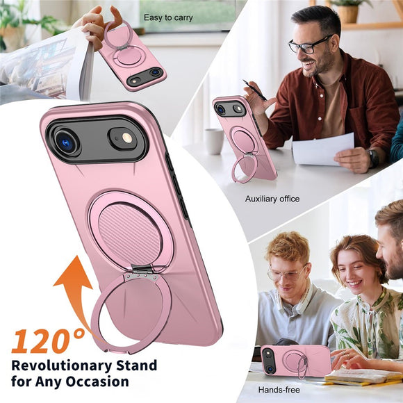 EIDERWOOD iPhone Air Cover m. Roterende Kickstand - Lyserød