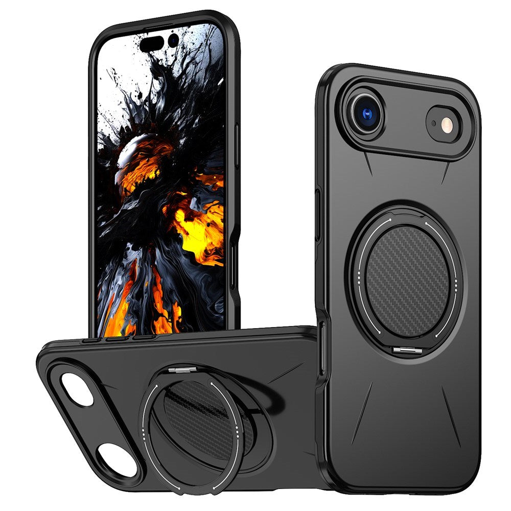 EIDERWOOD iPhone Air Cover m. Roterende Kickstand - Sort