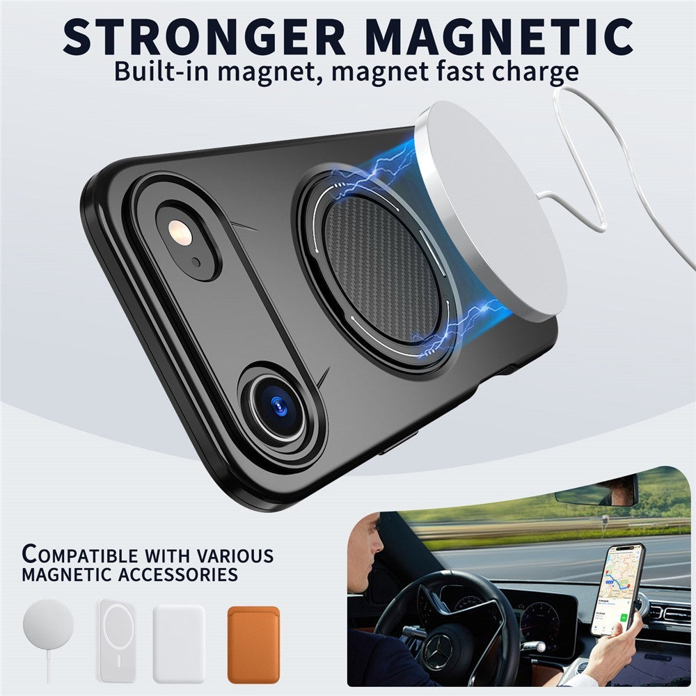 EIDERWOOD iPhone Air Cover m. Roterende Kickstand - Sort
