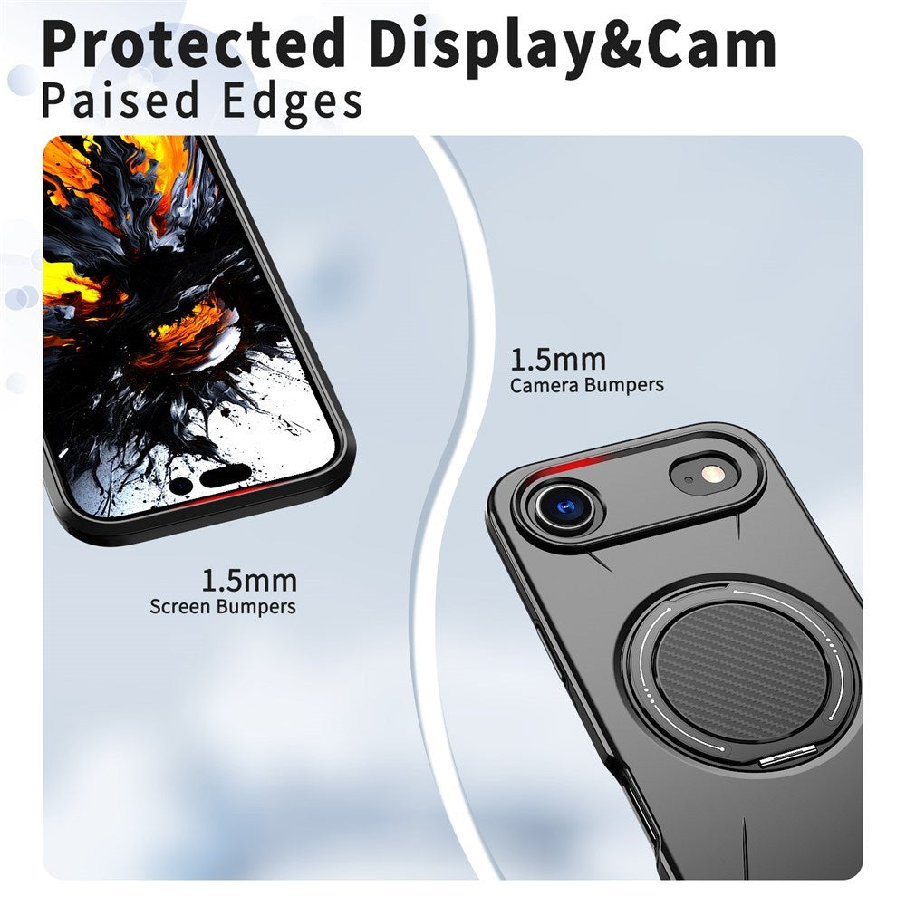 EIDERWOOD iPhone Air Cover m. Roterende Kickstand - Sort