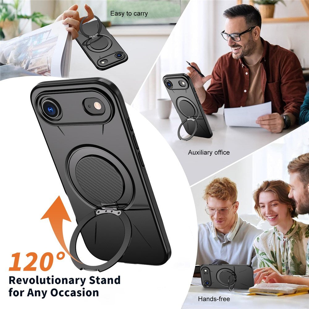 EIDERWOOD iPhone Air Cover m. Roterende Kickstand - Sort