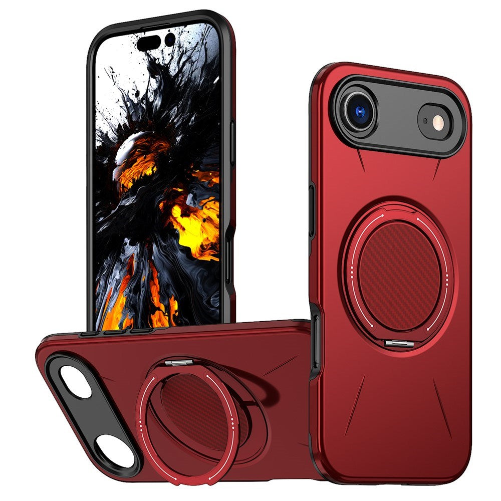EIDERWOOD iPhone Air Cover m. Roterende Kickstand - Rød