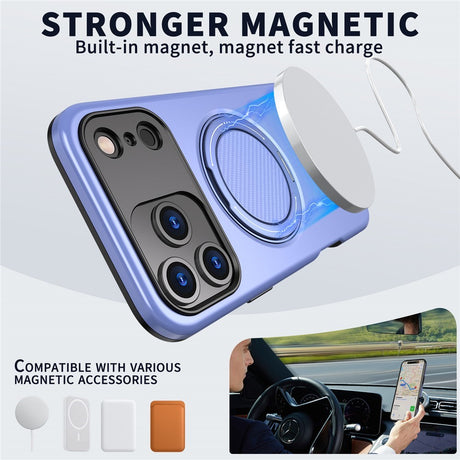 EIDERWOOD iPhone 17 Pro Cover m. Roterende Kickstand - Lilla