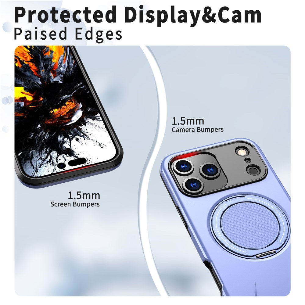 EIDERWOOD iPhone 17 Pro Cover m. Roterende Kickstand - Lilla