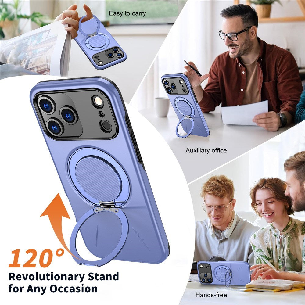 EIDERWOOD iPhone 17 Pro Cover m. Roterende Kickstand - Lilla