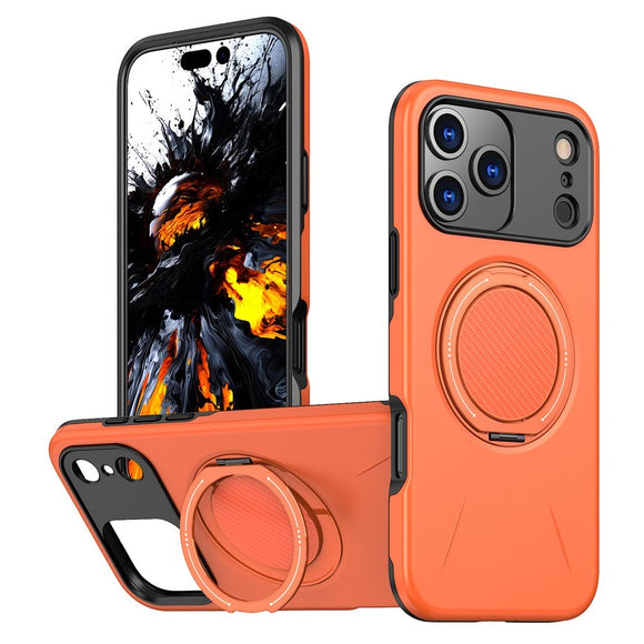 EIDERWOOD iPhone 17 Pro Cover m. Roterende Kickstand - Orange