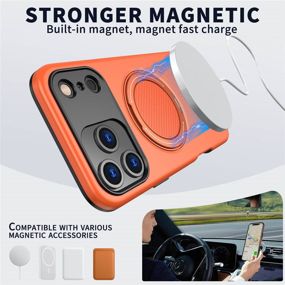 EIDERWOOD iPhone 17 Pro Cover m. Roterende Kickstand - Orange