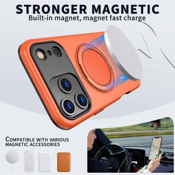 EIDERWOOD iPhone 17 Pro Cover m. Roterende Kickstand - Orange