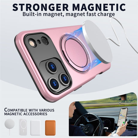 EIDERWOOD iPhone 17 Pro Cover m. Roterende Kickstand - Lyserød
